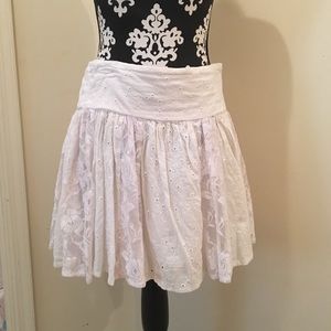 Medium, white, high-waisted, Copper Key skirt